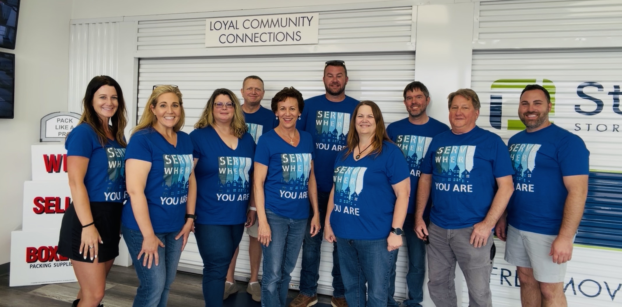 team photo during giving back day event
